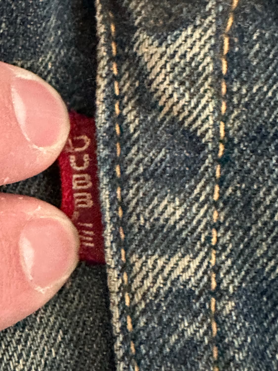 웨어하우스 블루앤그레이 머드다잉 데님 34 상품이미지7