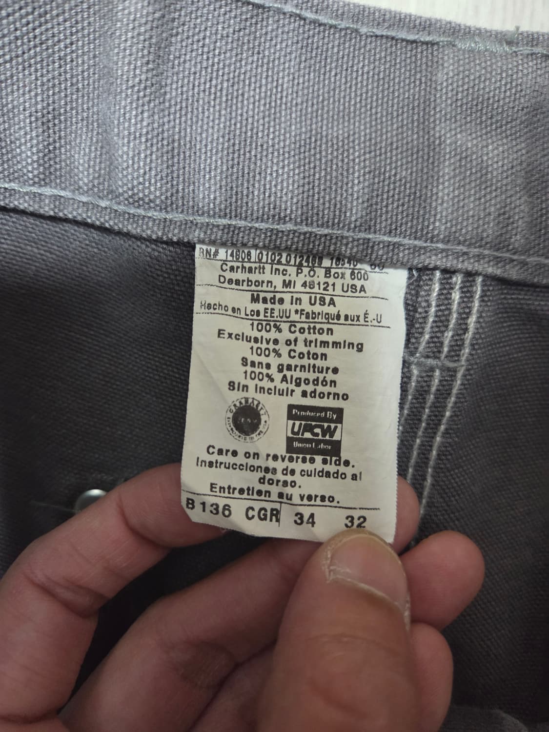 00s 미제 칼하트 더블니 cgr 34사이즈 상품이미지5