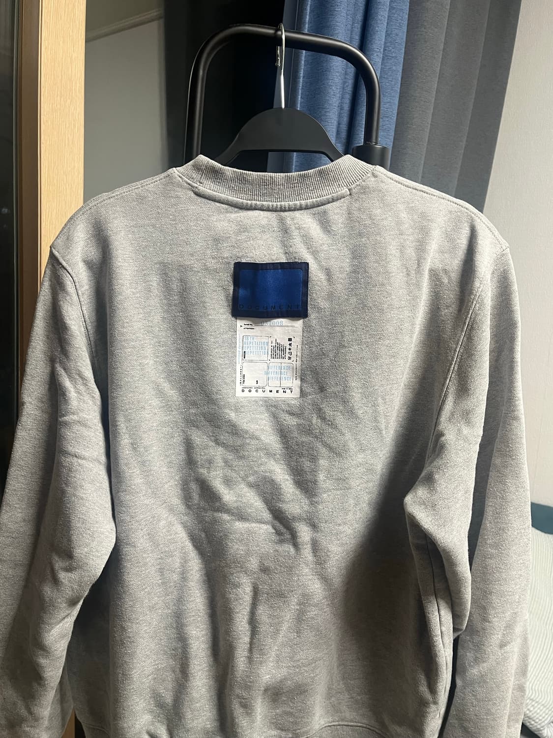도큐먼트 그레이 스웻셔츠 s 상품이미지1
