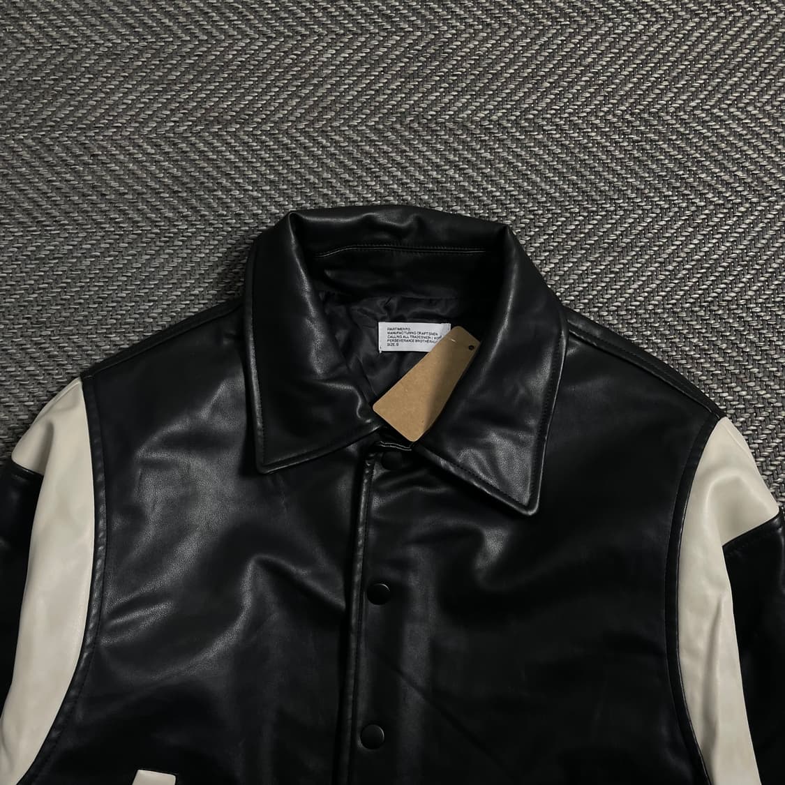 파르티멘토 버핑 레더 바시티 자켓y 4614 상품이미지5