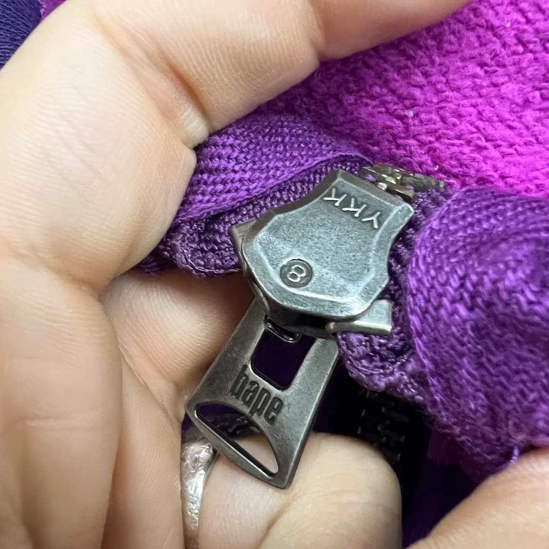 베이프 컬러 퍼플 카모 후드집업 상품이미지8