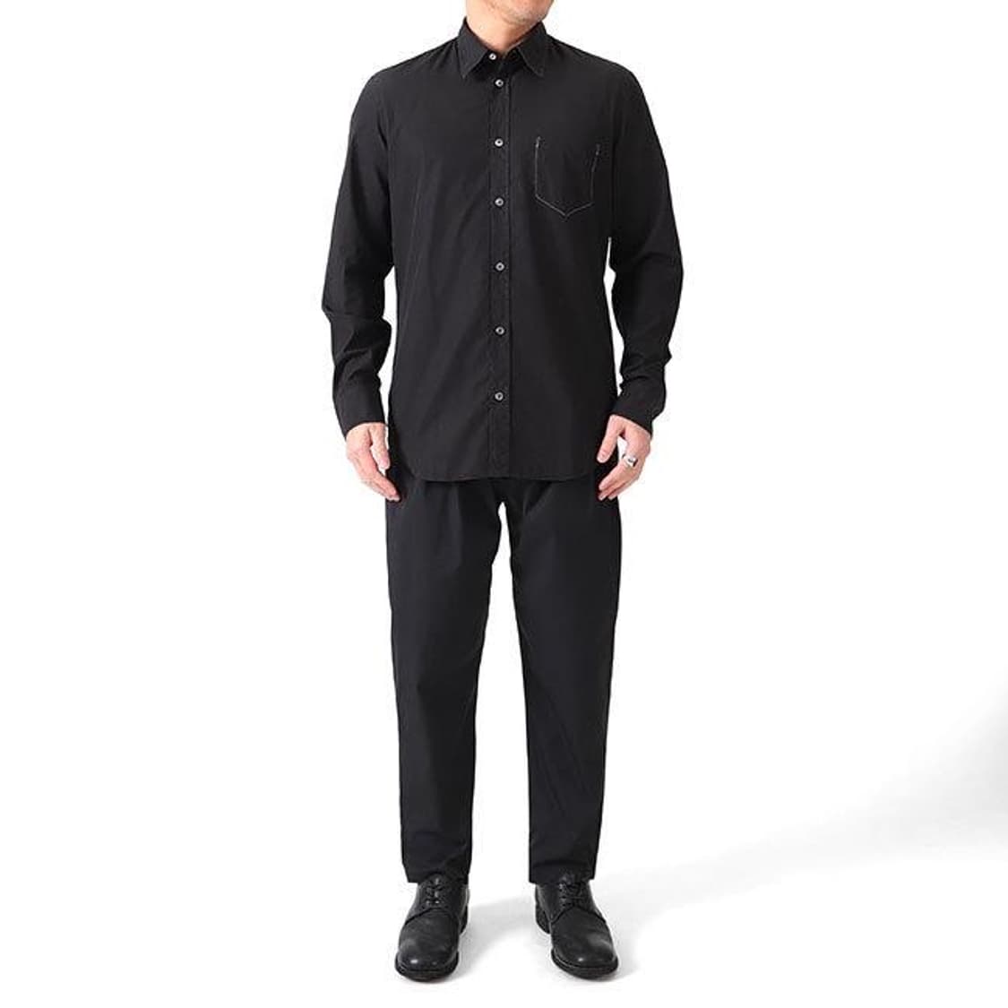 마르지엘라 스티치 포플린 셔츠 블랙 상품이미지6