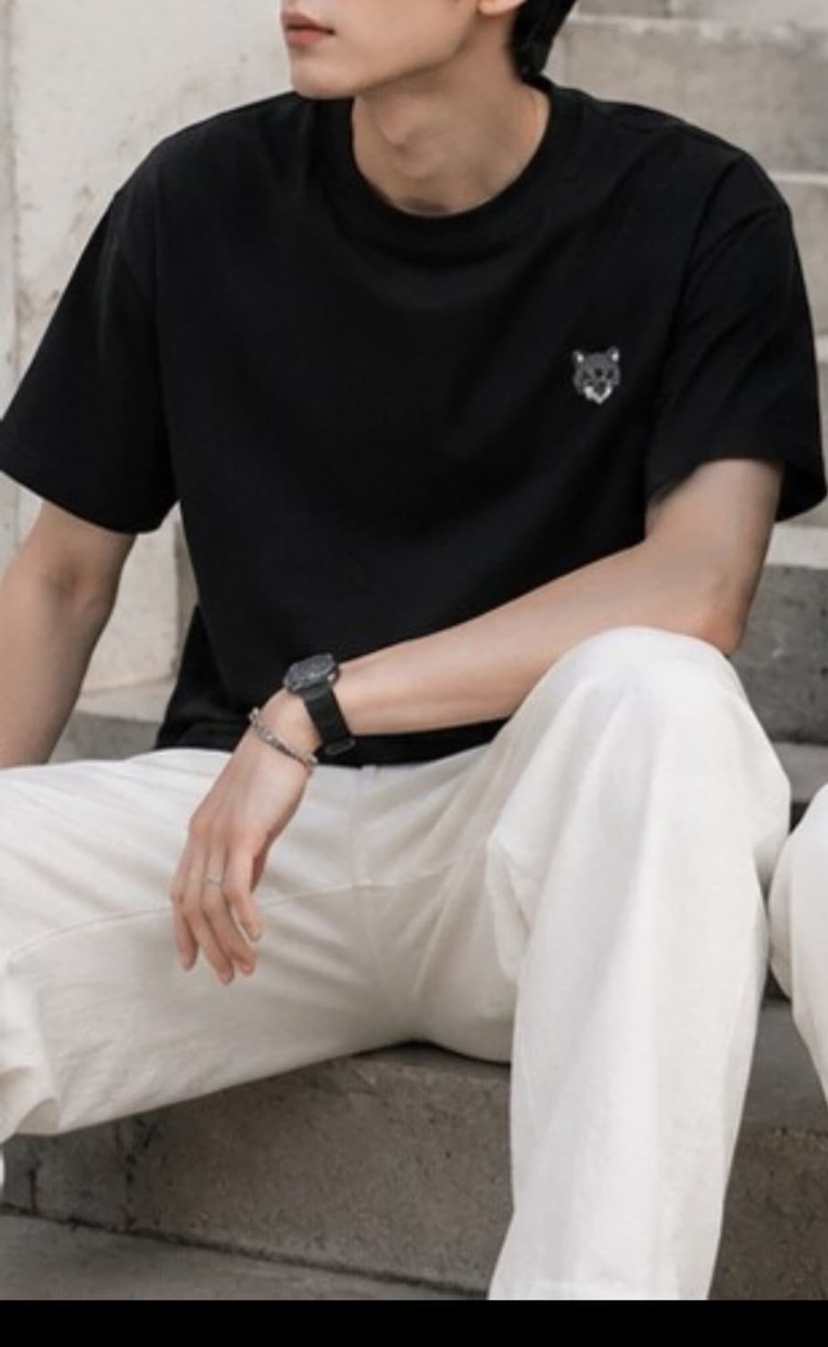 메종키츠네 그레이폭스 반팔티 블랙 M 상품이미지3