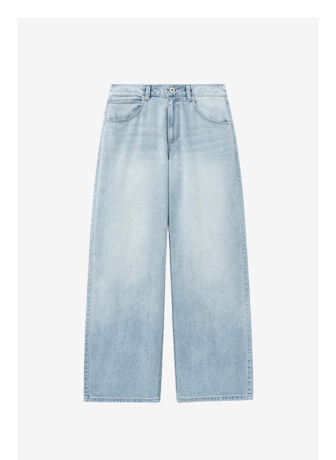 인사일런스 우먼 로우 웨이스트 와이드 진 라이트 블루 상품이미지3