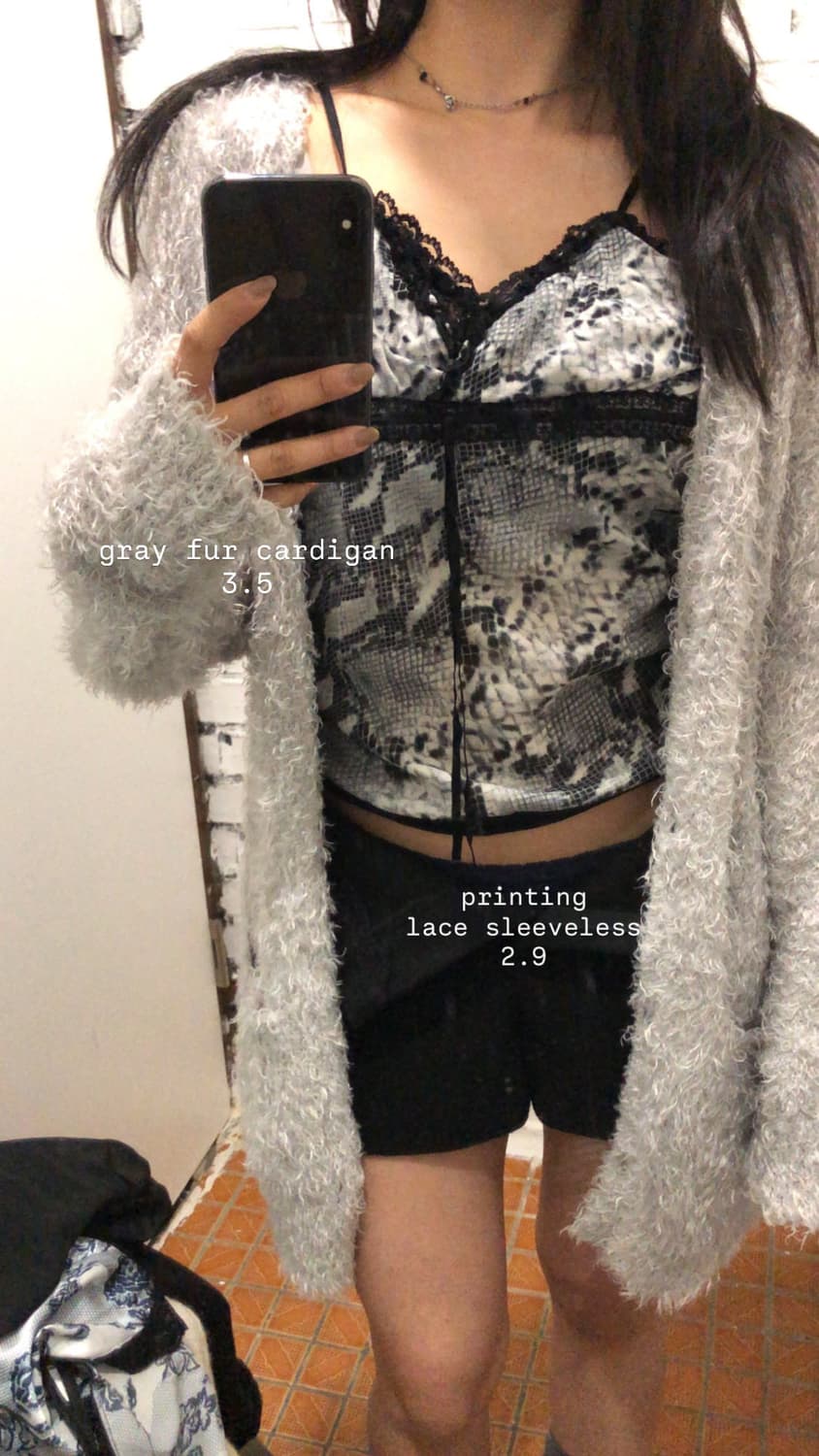 프린팅 레이스 슬리브리스 상품이미지1