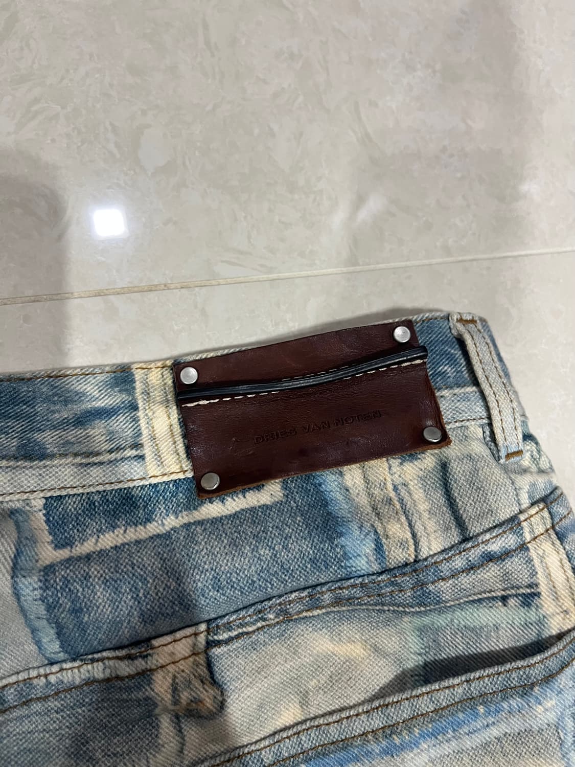 드리스반노튼17ss dtp 패치워크 데님진 상품이미지6