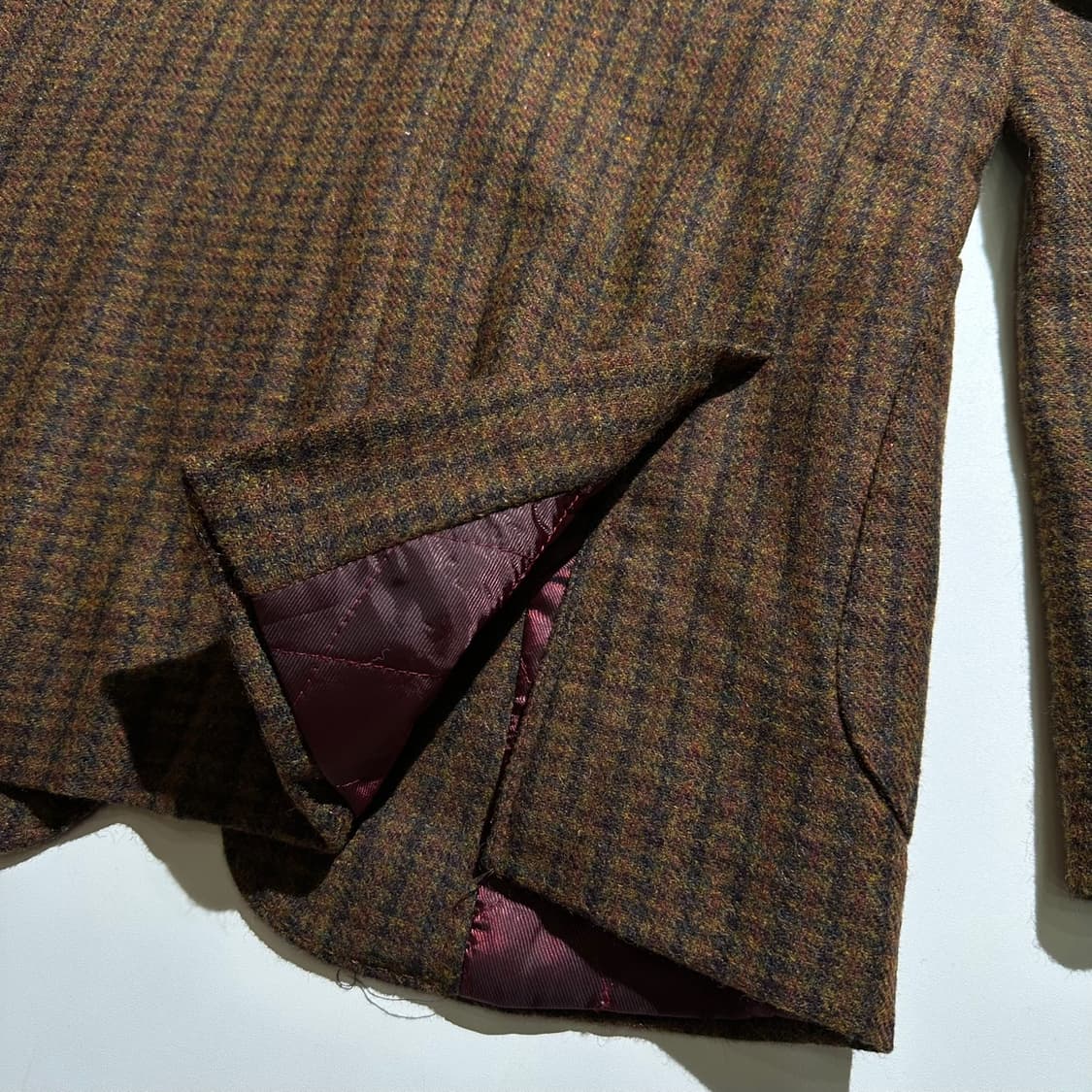 해리스 트위드 체크 싱글 3B 블레이저 자켓 상품이미지8