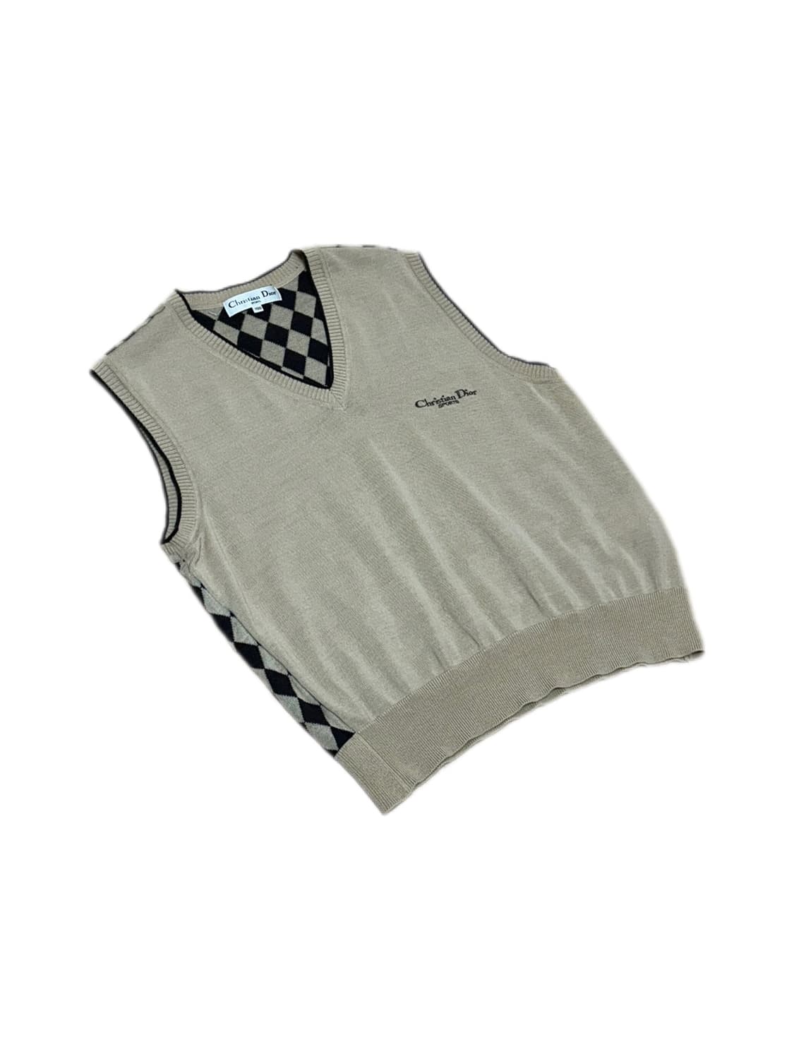 크리스찬 디올 스포츠 베이지 아가일 패턴 베스트 상품이미지1