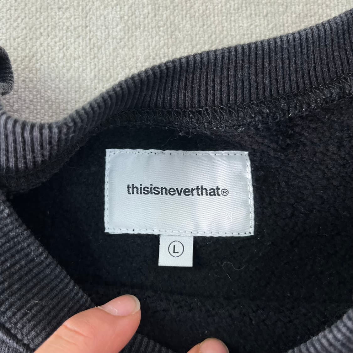 100 디스이즈네버댓 백로고 맨투맨 상품이미지5