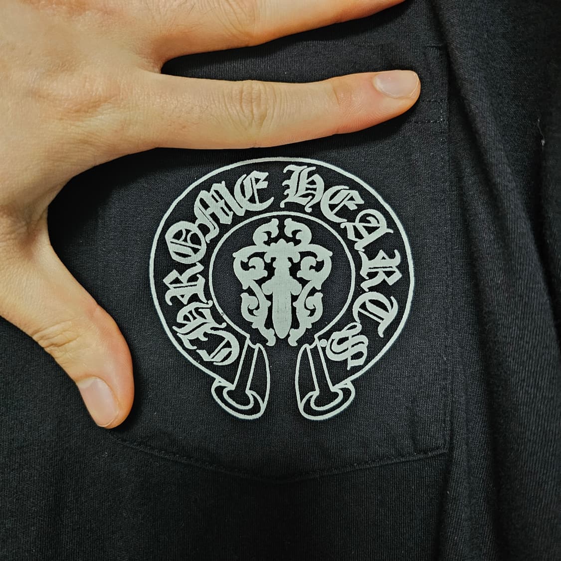 크롬하츠 아메리칸 플레그 대거 티셔츠 반팔 블랙 XL 상품이미지3