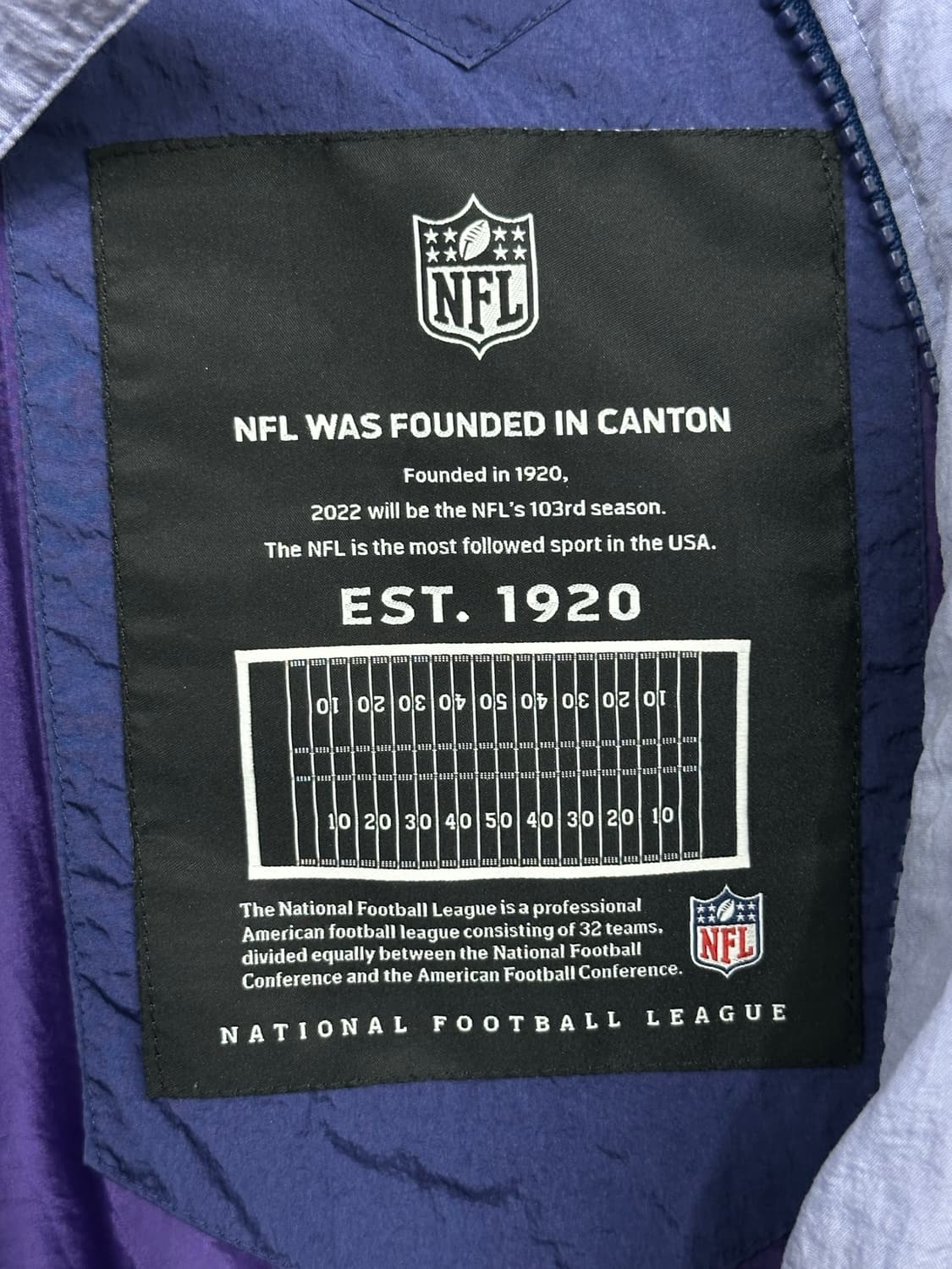 [L] NFL 팀 어패럴 배색 바람막이 자켓 상품이미지5