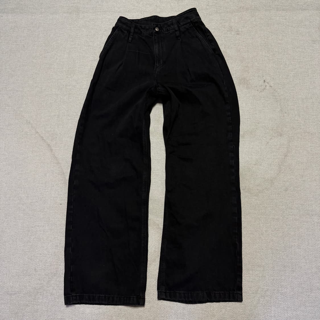 우영미 WYM 자수로고 와이드 데님 팬츠 상품이미지1