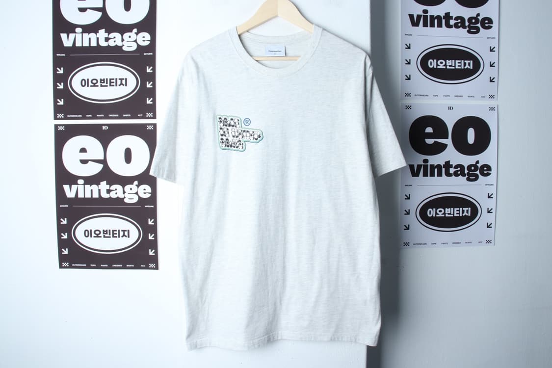 (L-XL) 디스이즈네버댓 반팔 티셔츠 멜란지 화이트 스트릿-H32805 상품이미지2