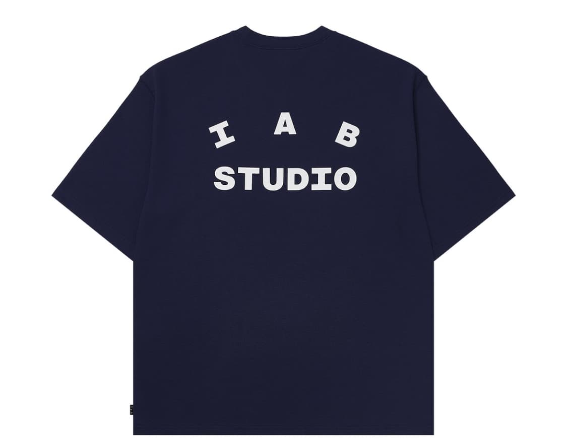 (L) 아이앱 스튜디오 네이비 반팔 상품이미지1