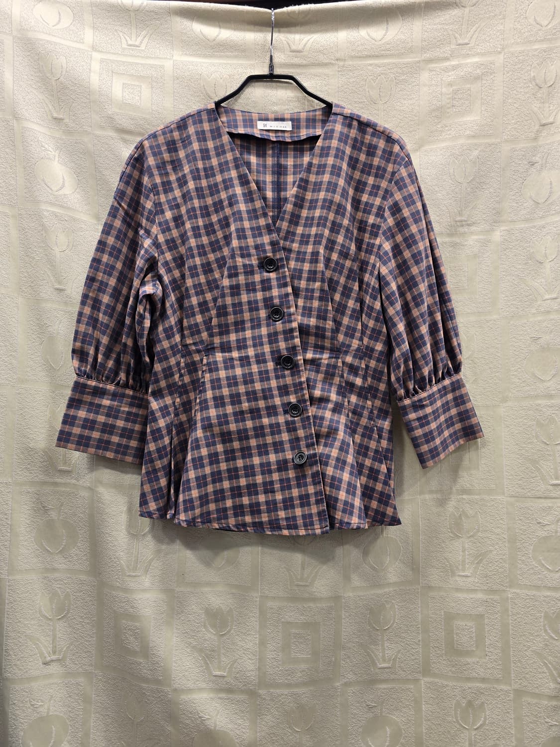 잇미샤 체크 블라우스 S(55) 상품이미지1