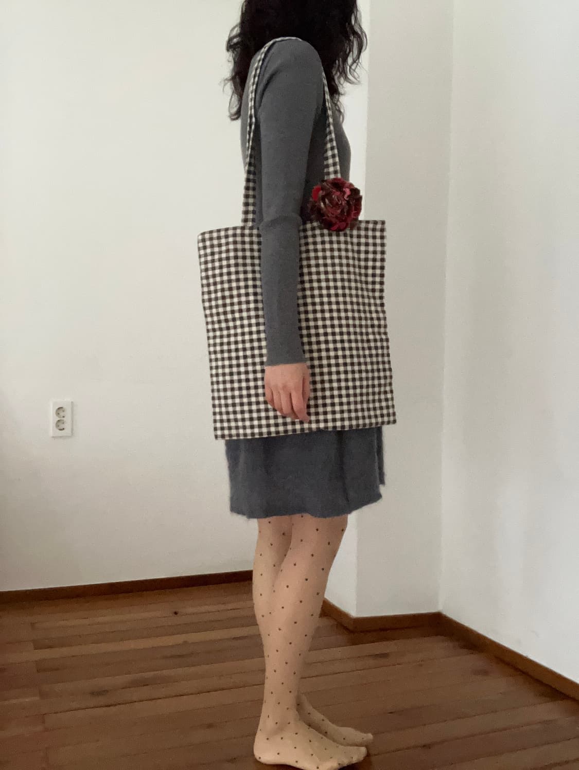 그레이 니트 발레리나 원피스 상품이미지8