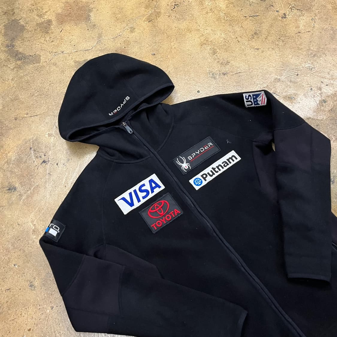 [정품/M] 스파이더 US 스키팀 레플리카 플리스 후드집업 상품이미지1