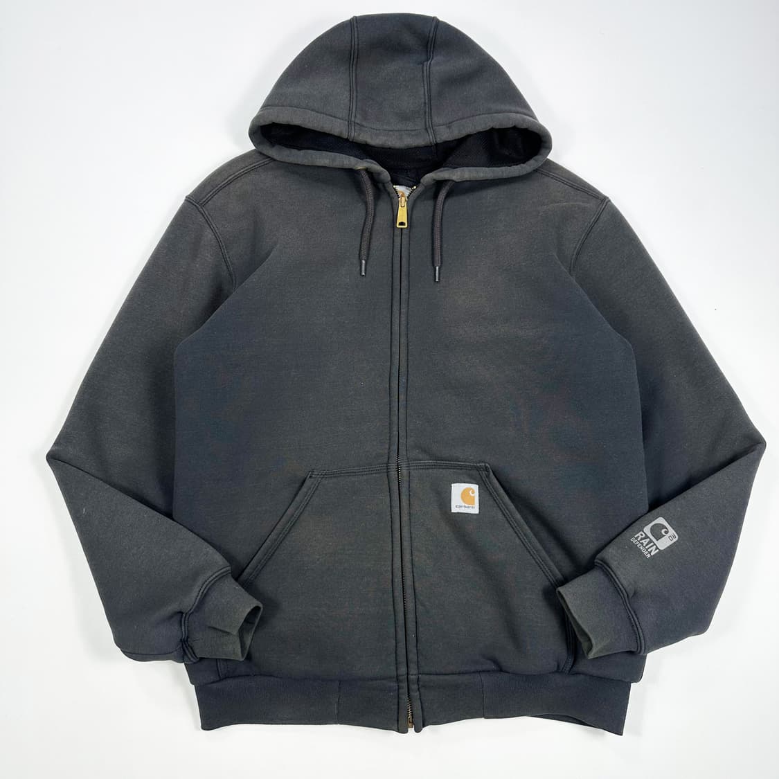 칼하트 써멀 헤비 코튼 워싱 차콜 후드집업 (실측 L) 상품이미지2