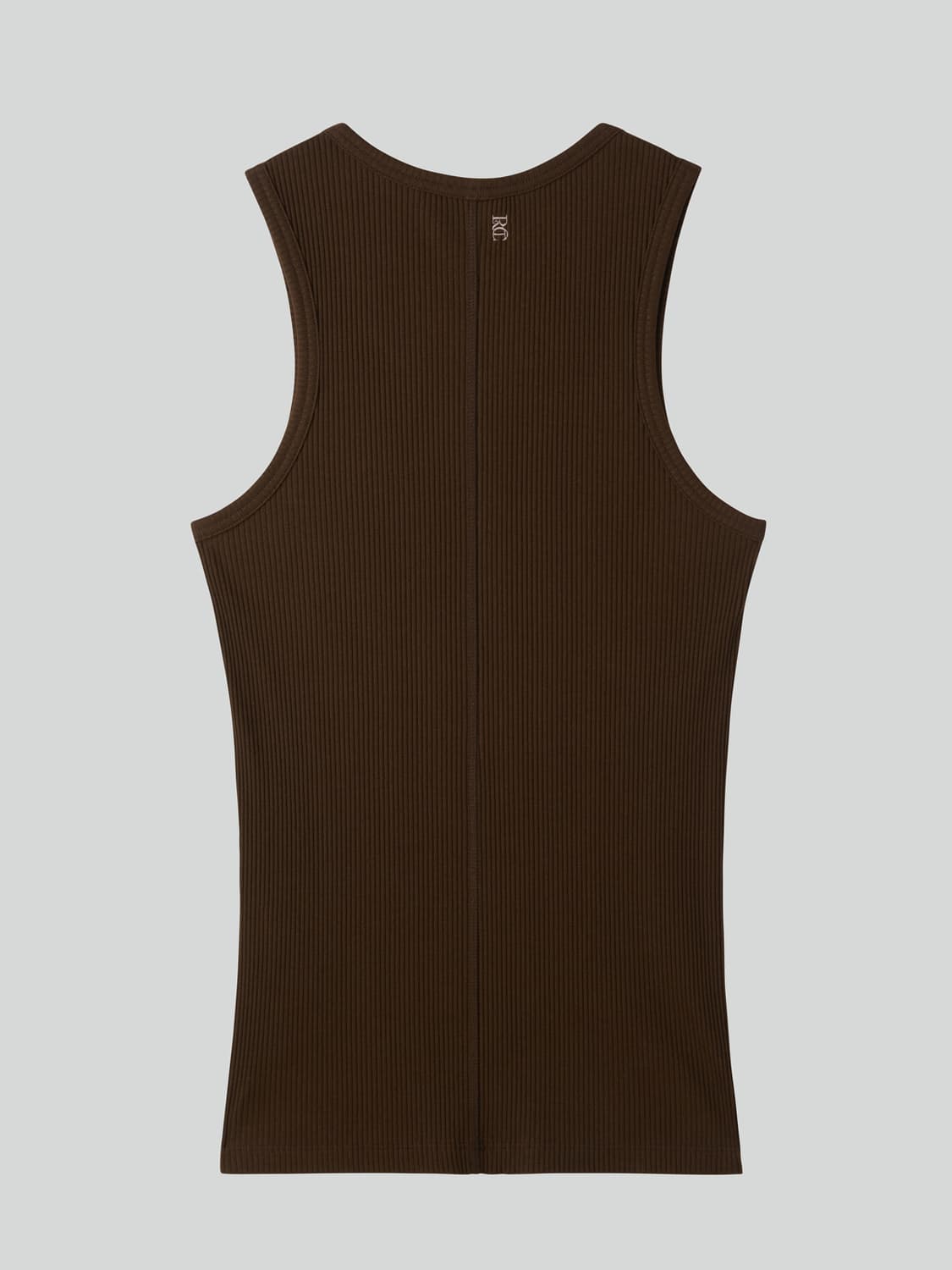 렉토 26SS 골지 립 탱크탑 슬리브리스 카키 브라운 상품이미지8