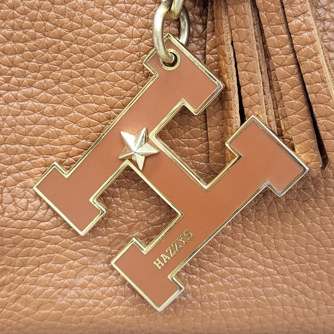 상태좋은 고급스러운 브라운 컬러의 헤지스 천연가죽 토트백 상품이미지3