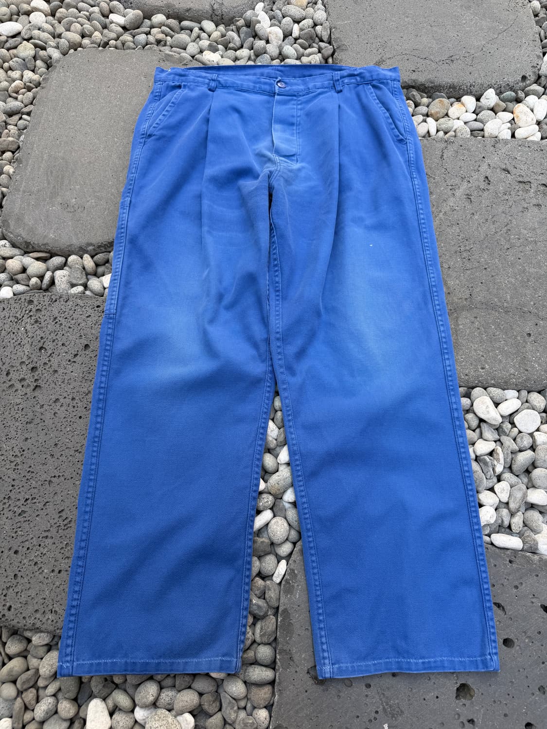 FADED WASHED BLUE FRENCH WIDE 프렌치워크팬츠 상품이미지1