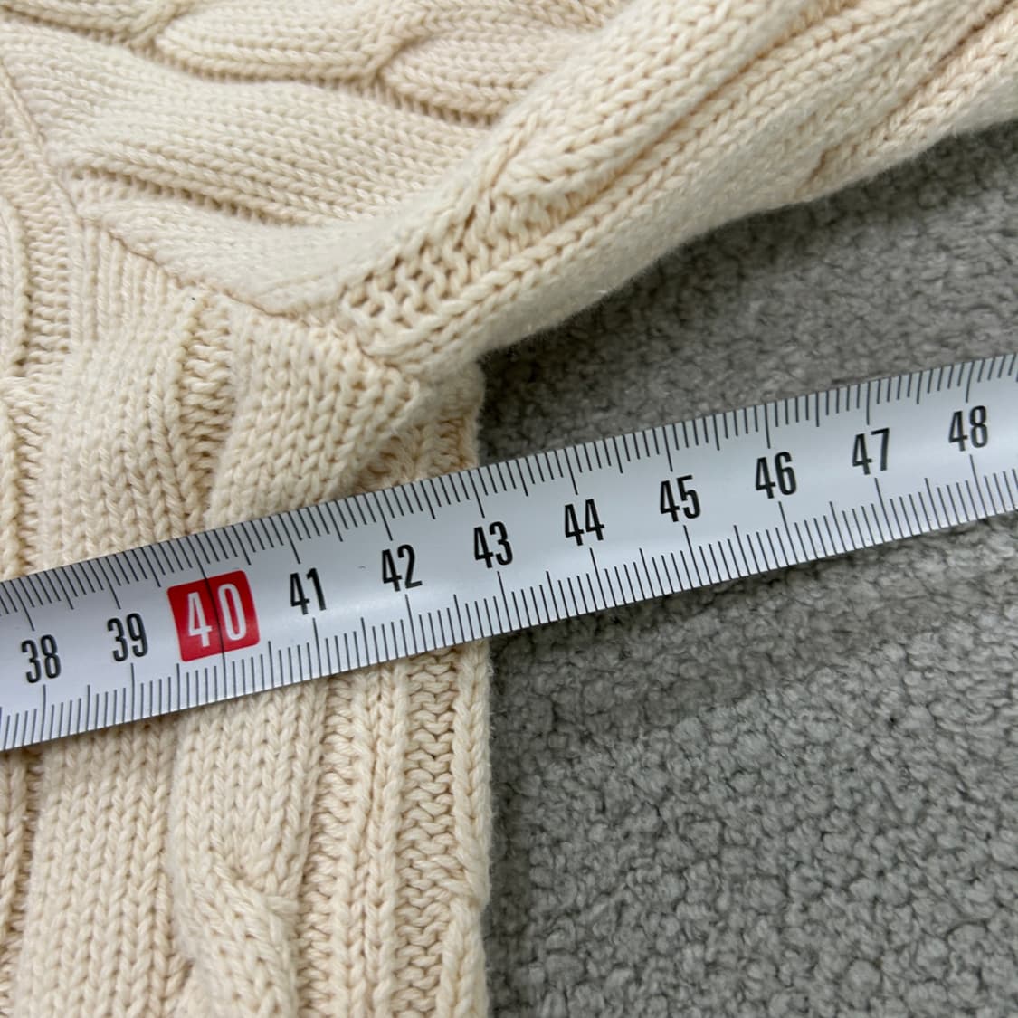 폴로 아이보리 꽈배기니트 xs 상품이미지7