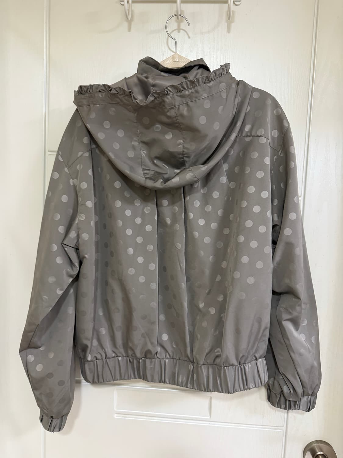 론론 도트 팬던트 후디 점퍼 바람막이 그레이 상품이미지7