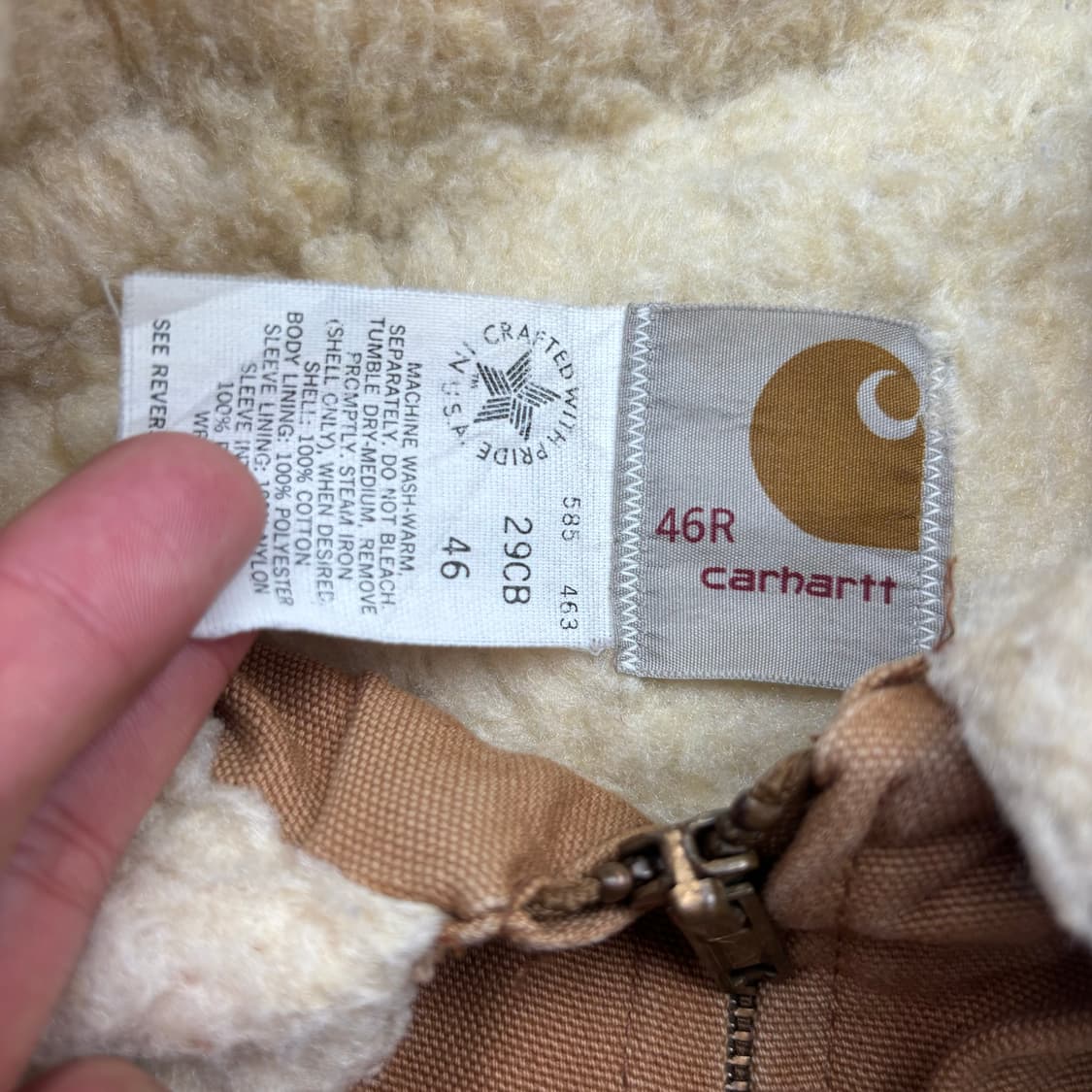칼하트 마일스 쉐르파 된장 워크 자켓 M 상품이미지7