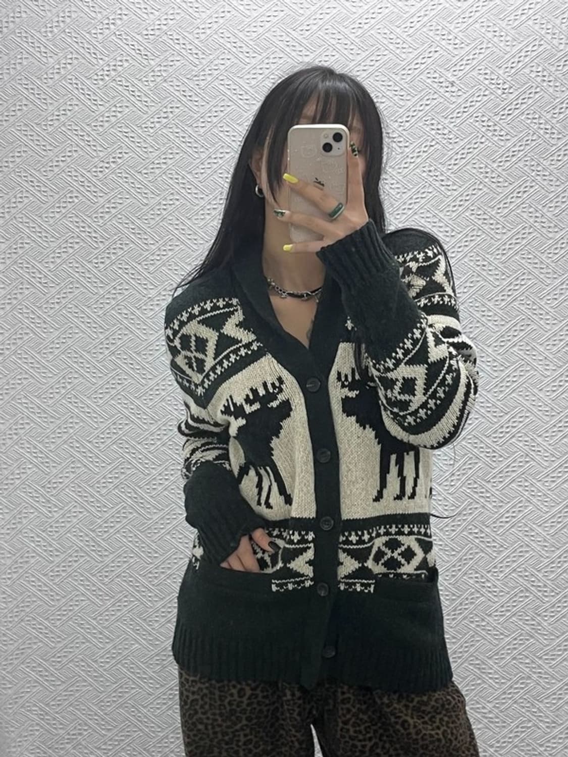 아베크롬비 희귀 노르딕 코위찬 홀리데이 딥그린 가디건 S C07591 상품이미지2