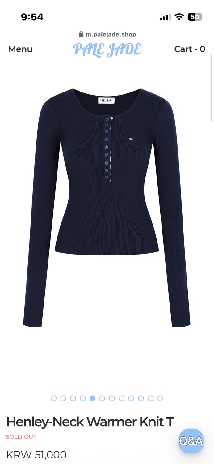 품절상품)26ss페일제이드 헨리 넥 워머 티 상품이미지2