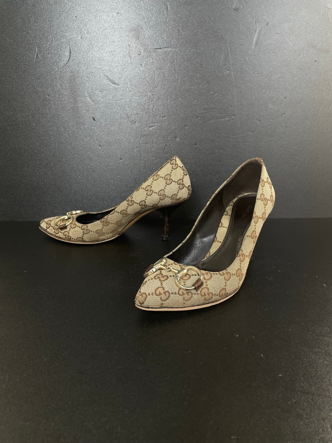 [245] GUCCI 구찌 홀스빗 펌프스 자카드 하이힐 상품이미지5