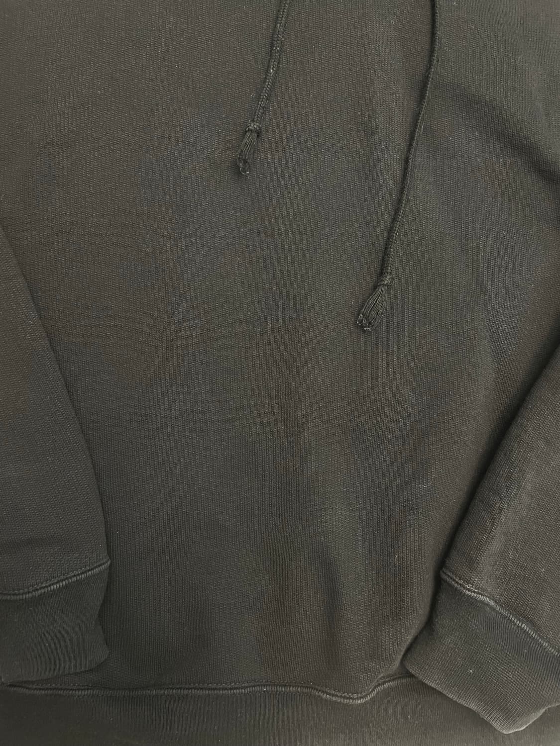 오라리 블랙 코튼 오버핏 후드 상품이미지4