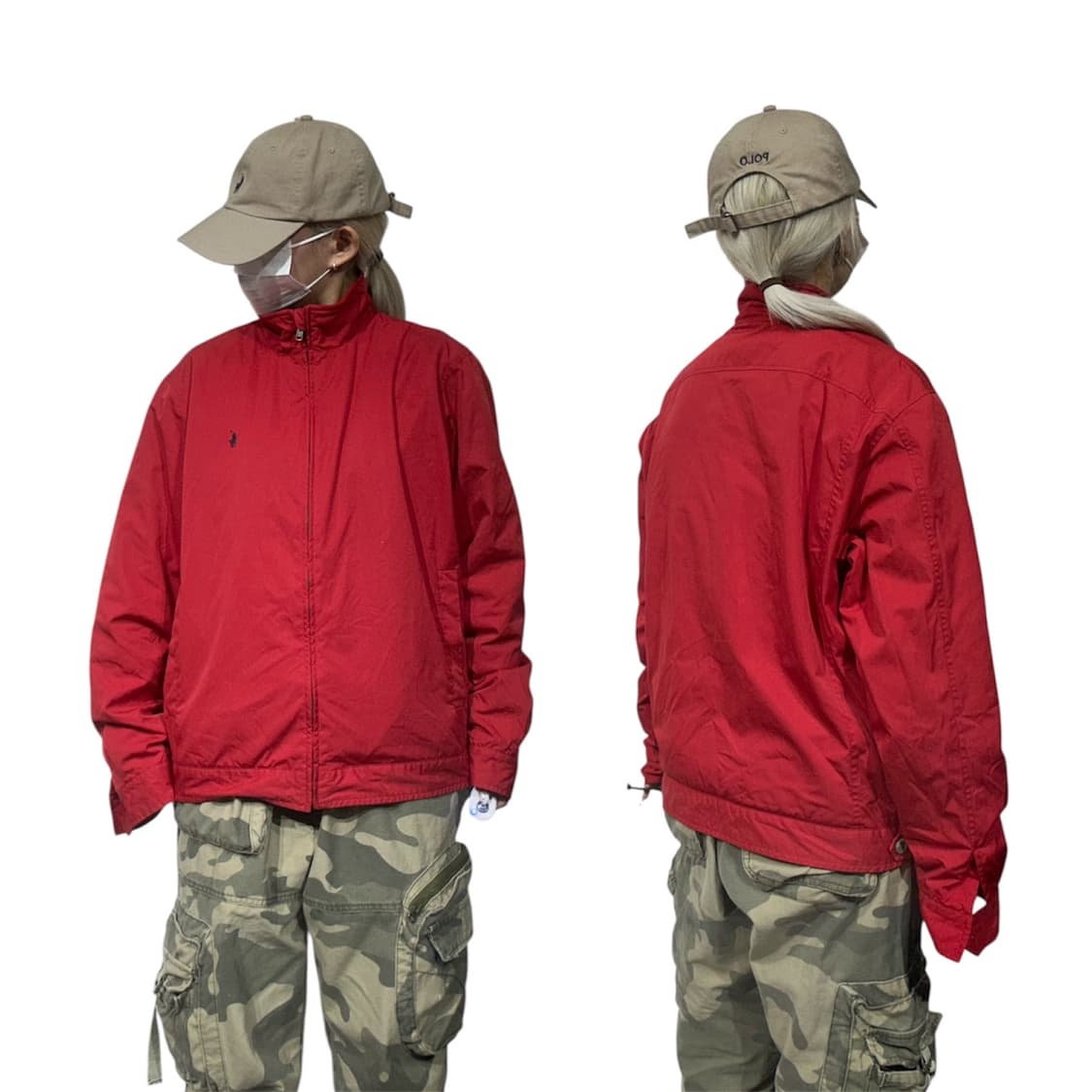 폴로 랄프 로렌 레드 기모 블루종 잠바 M 상품이미지1