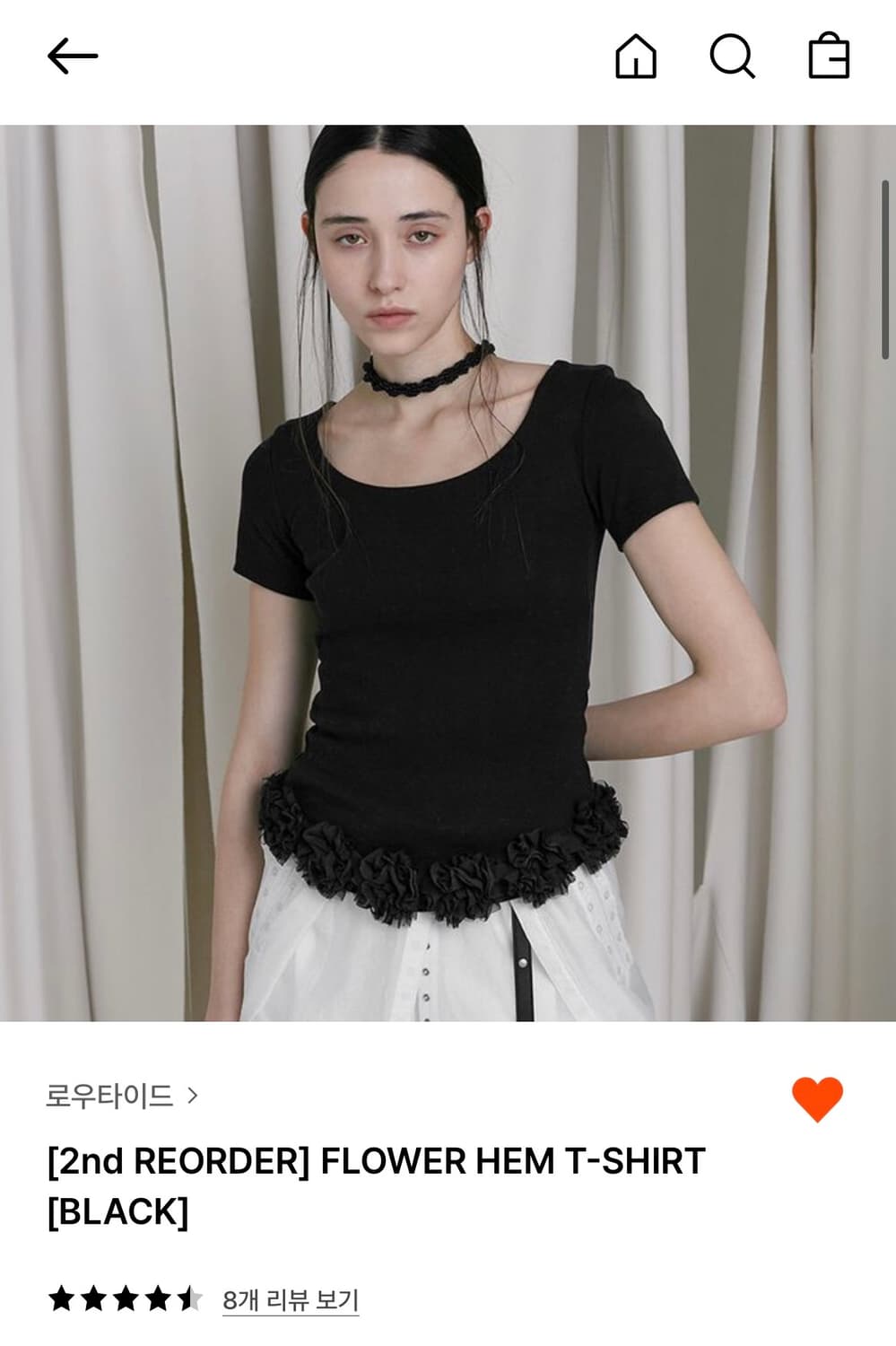 로우타이드 FLOWER HEM T-SHIRT 상품이미지1