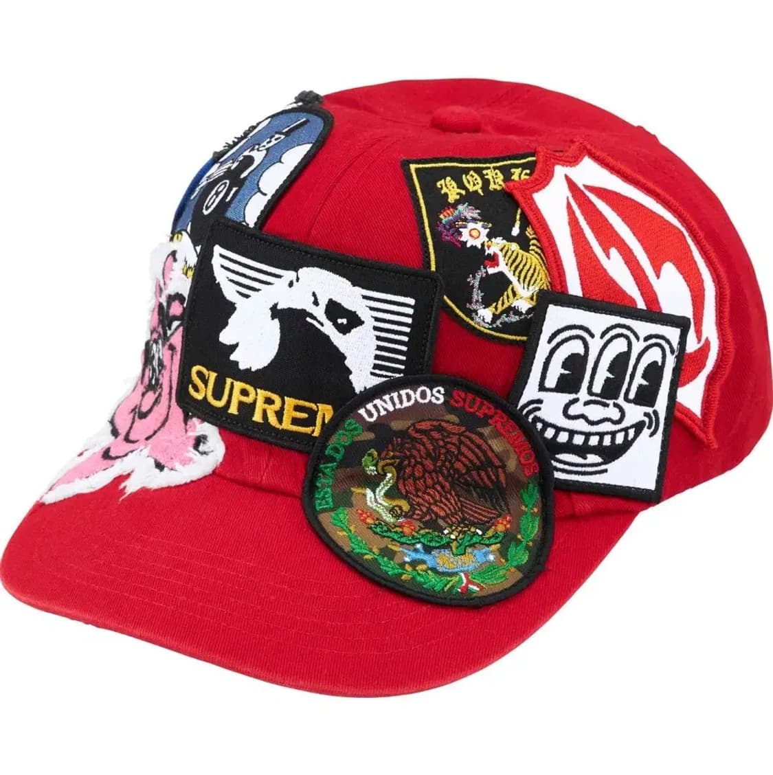 Supreme patches 6-panel red 패치스 6패널 레드 상품이미지1