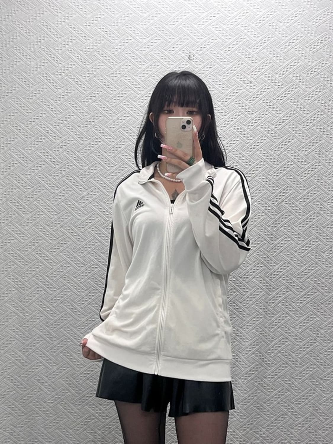 아디다스 빈티지 여리핏 검흰 오레오 져지 집업 2XL C12537 상품이미지1