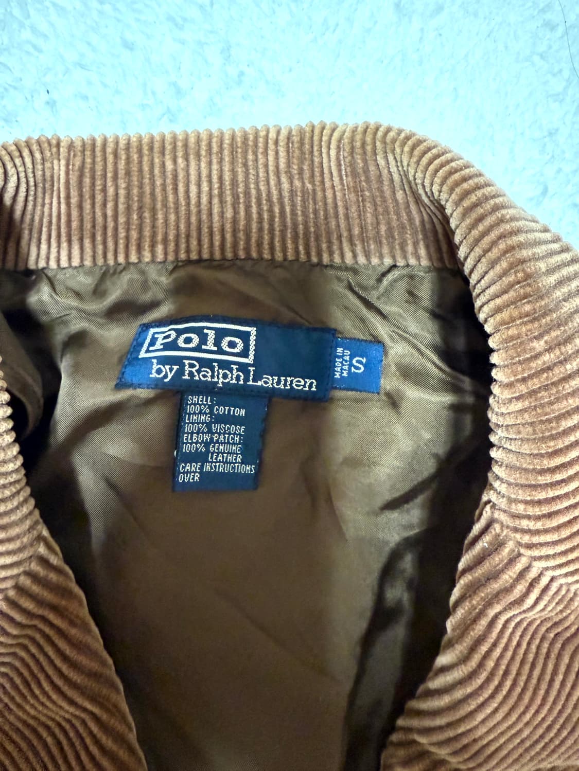 폴로 랄프로렌 브라운 코듀로이 블레이저 자켓 S 상품이미지4