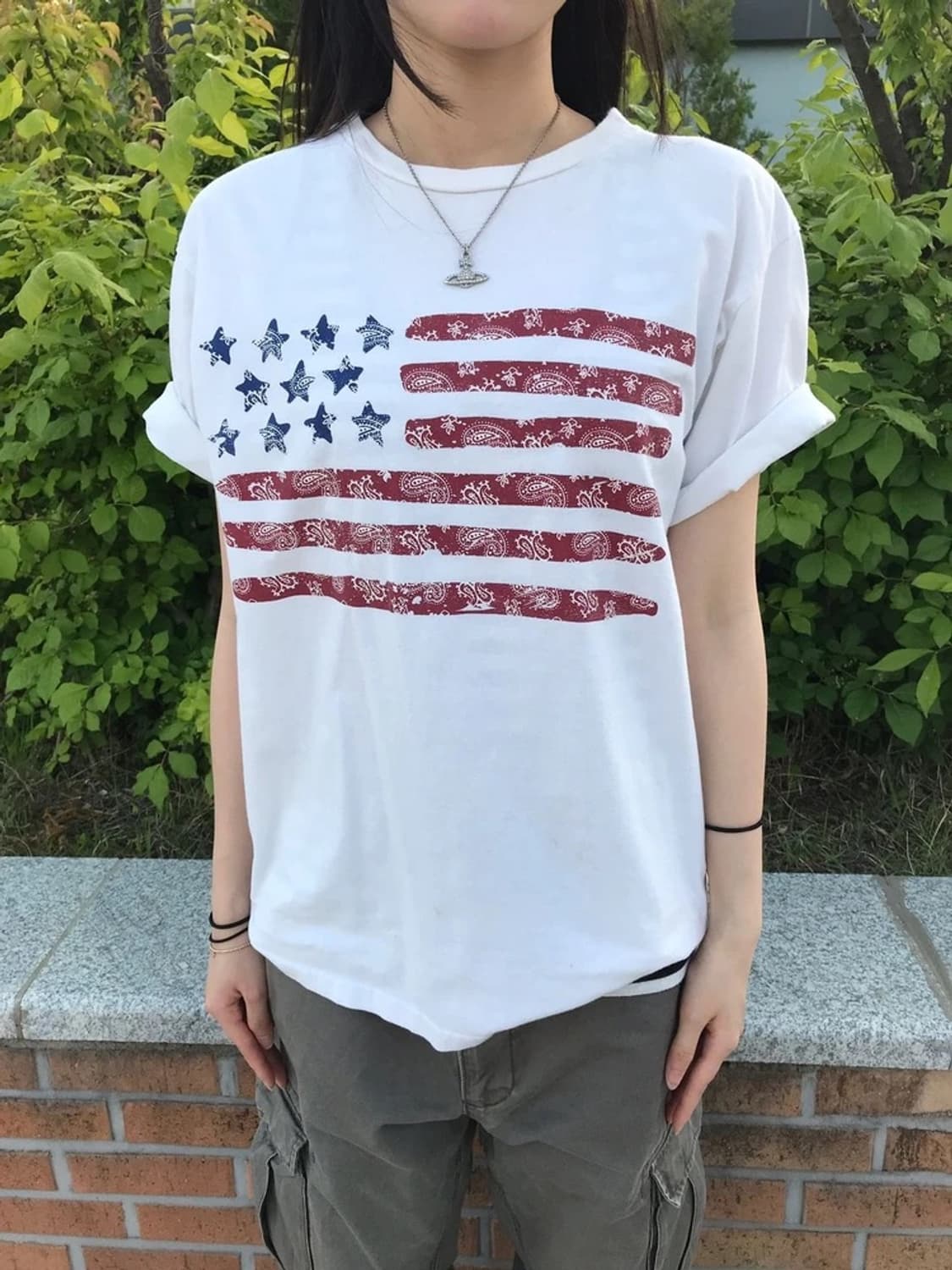 Roushatte USA Flag Graphic Tee 상품이미지2