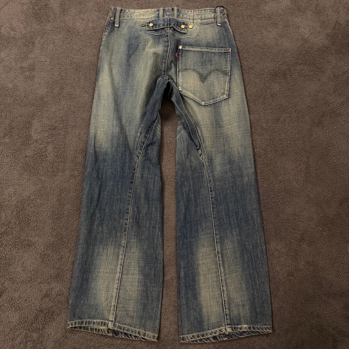 [정품/32] 리바이스 엔지니어드진 워싱 데님 와이드 팬츠 상품이미지3