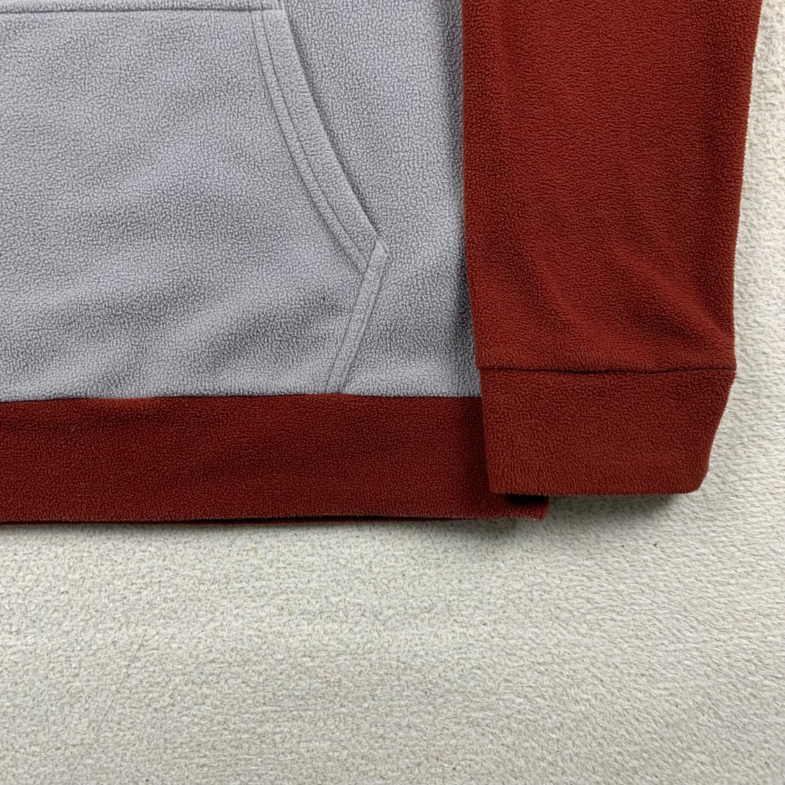 파타고니아 MICRO-D 플리스 후디 버건디/그레이 상품이미지5