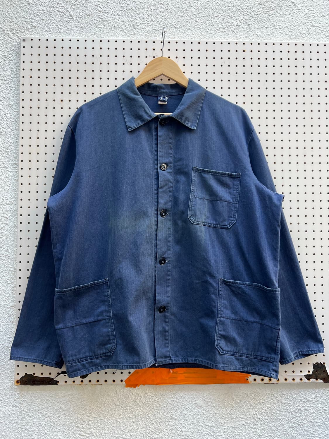 OLD VINTAGE FADED HBT FRENCH 헤링본프렌치워크자켓 상품이미지1