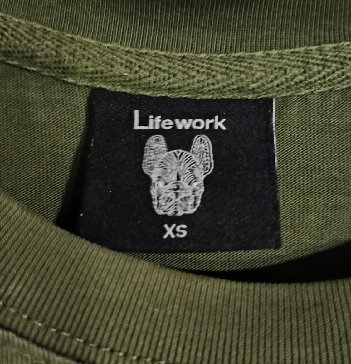 XS 라이프워크 카키 실리콘 독 티셔츠 상품이미지3