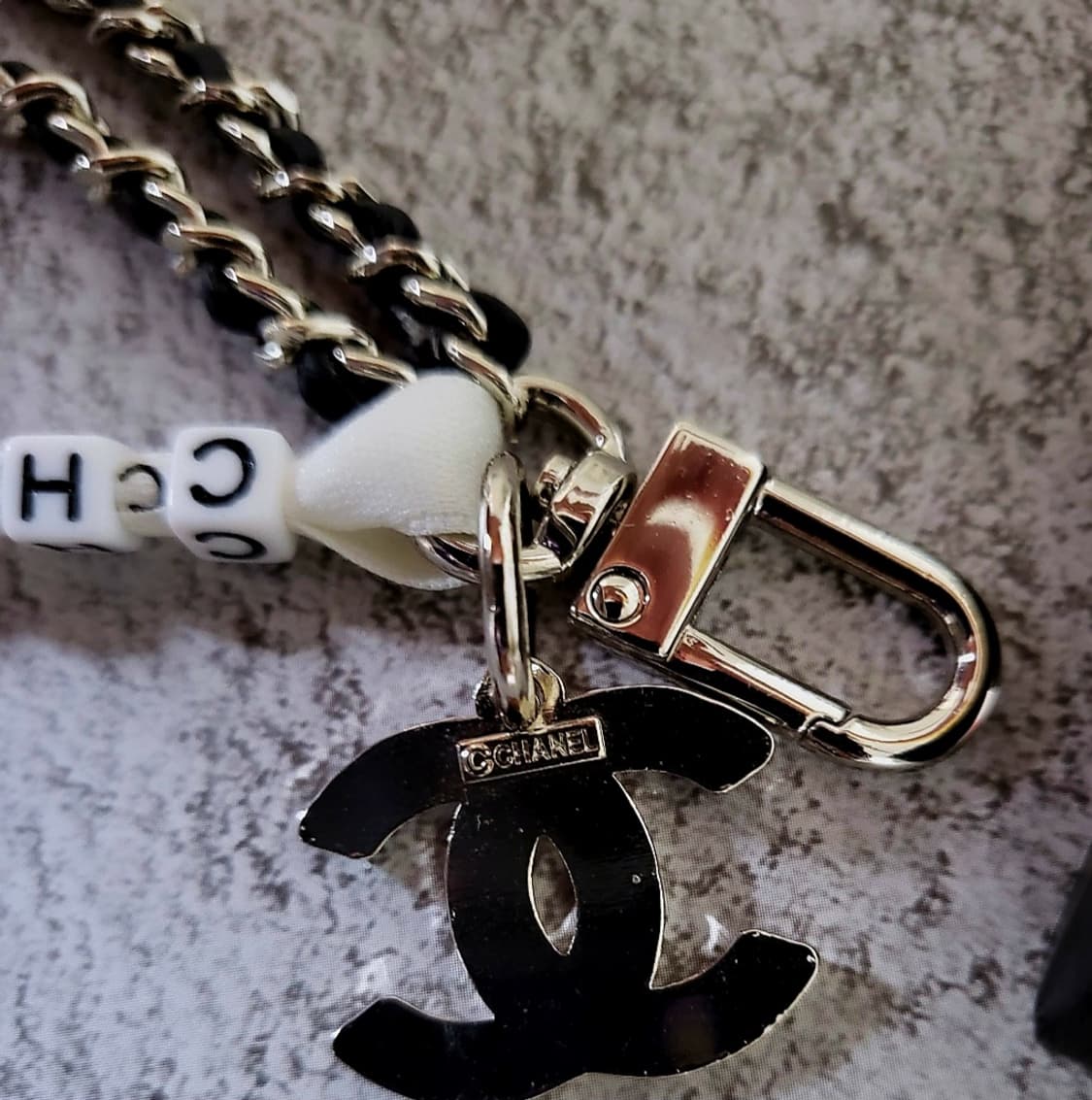 샤넬 단추 업사이클링 키링,백참,폰스트랩악세사리 상품이미지3