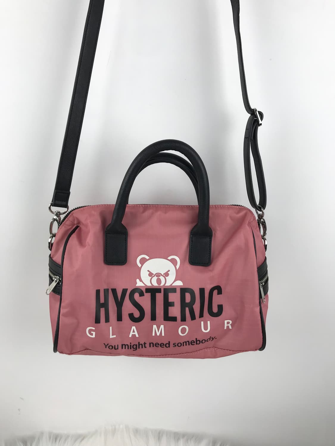 히스테릭글래머 히글 퍽베어 핑크 토트백 보스턴백 크로스백 빈티지갸루가방 상품이미지6