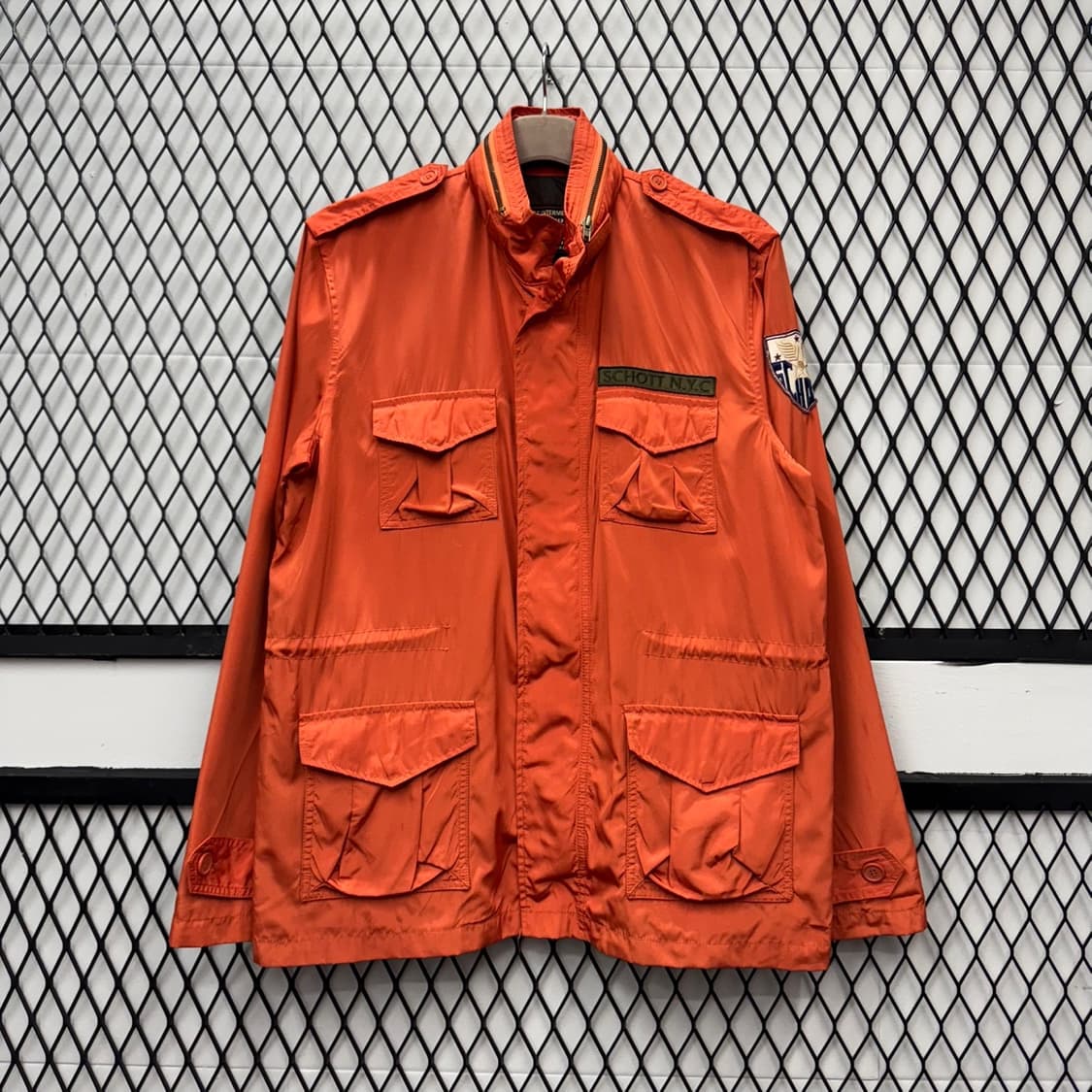 00s 쇼트 필드자켓 밀리터리 M-65 전면 포켓 디테일 오렌지 상품이미지1