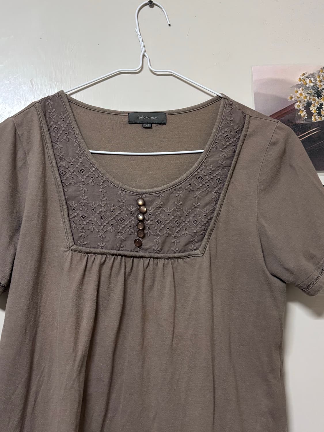 빈티지 모리걸 반팔 블라우스 상품이미지2
