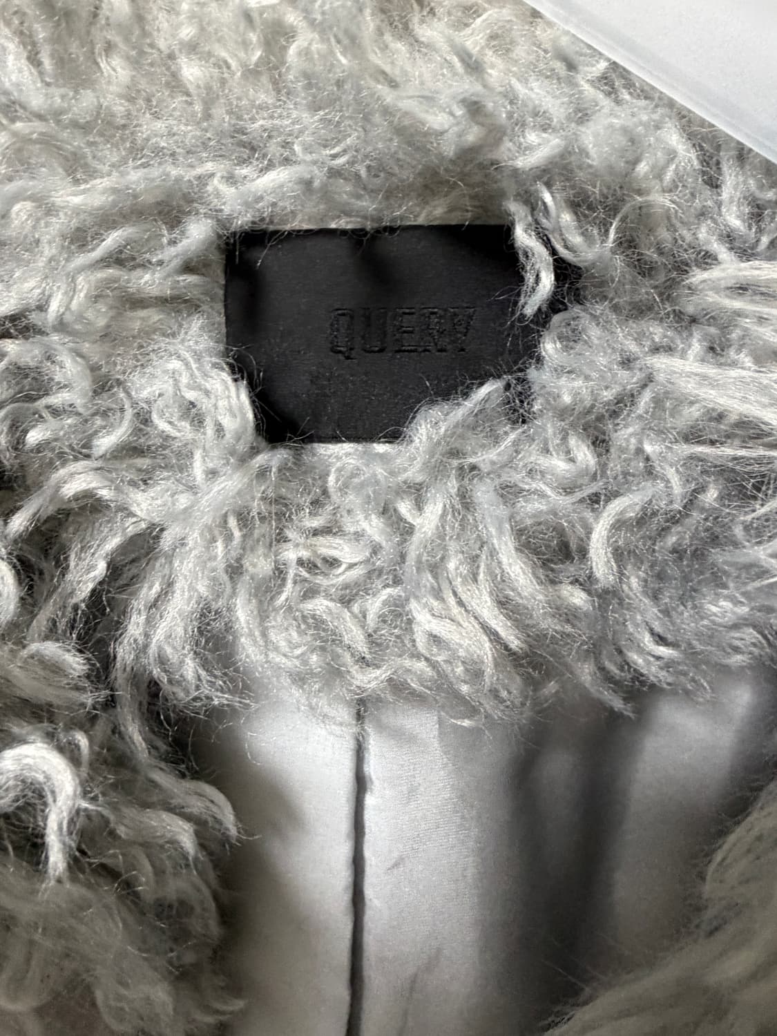 query 쿼리 오버듀플레어 faux 퍼 자켓 그레이 상품이미지6