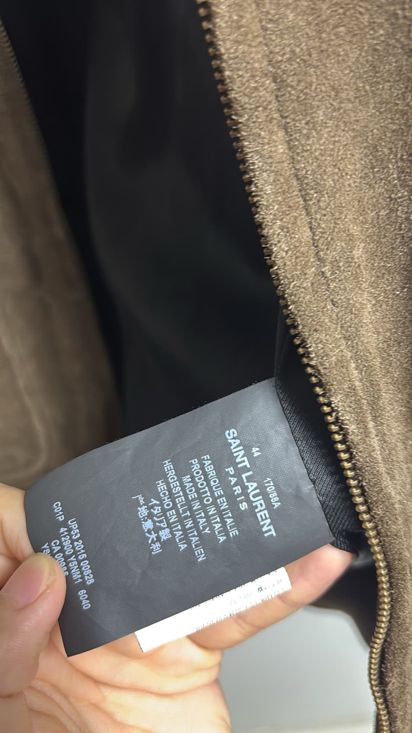 생로랑 15시즌 에디슬리먼 브라운 스웨이드 자켓 상품이미지4