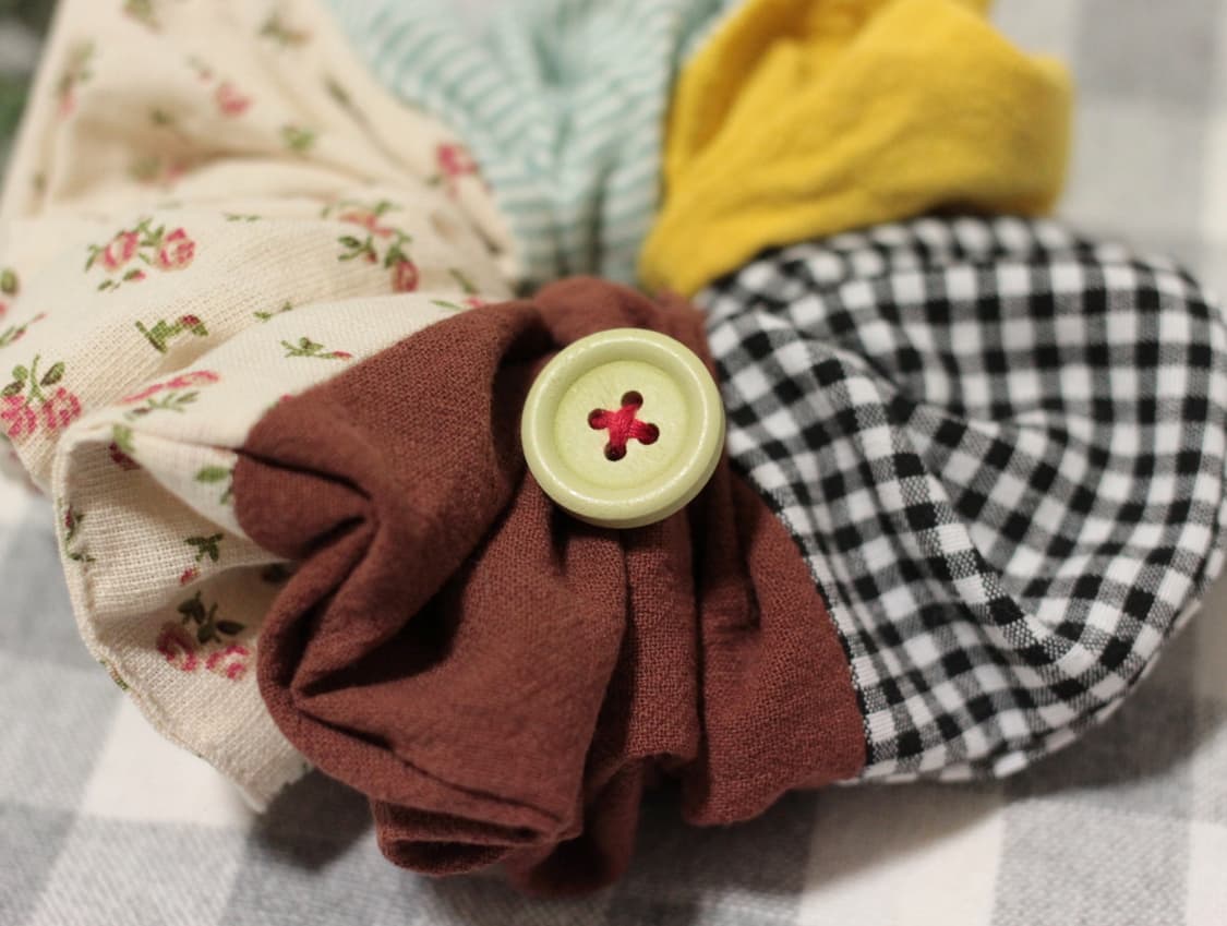 핸드메이드 모리걸 패치워크 스크런치 * 패치슈슈 상품이미지4