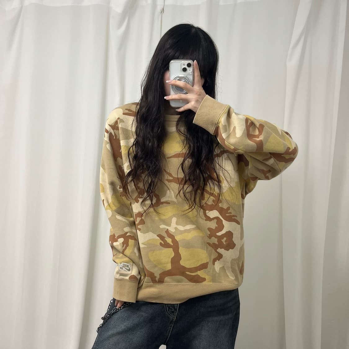 Nike SB beige camo sweatshirt 상품이미지2